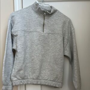 Zara Gray Quarter-Zip Sweatshirt